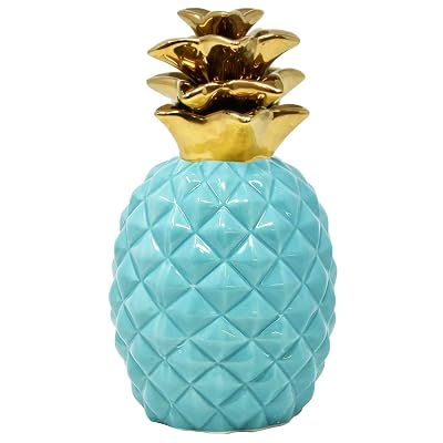 Gift Boutique Decorative 9 Ceramic Aqua Pineapple Panama | Ubuy